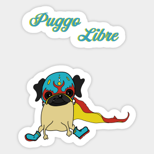 Puggo Libre Sticker